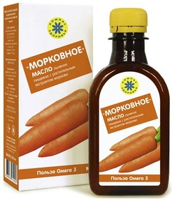 Масло льняное Компас здоровья нерафинированное с экстрактом моркови, 200 мл