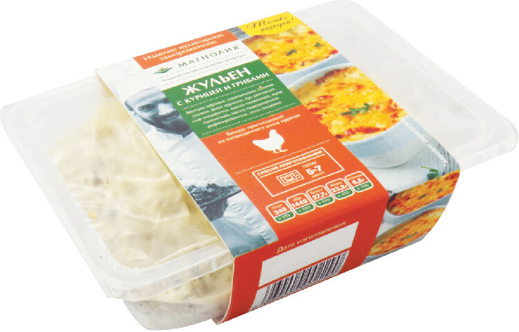 Жульен с курицей и грибами замороженный Магнолия 250г