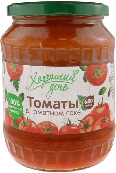 Томаты в томатном соке 720мл Хороший день