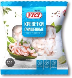Креветки очищенные зам.200/300 300г VICI