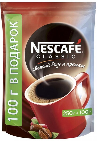 Кофе Nescafe Classic растворимый пакет 0,35кг
