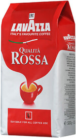 Кофе Lavazza Qualita Rossa в зернах в вакуумной упаковке 500 г