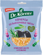 Чипсы Dr.Korner цельнозерновые кукурузно-рисовые с оливковым маслом и розмарином 50г