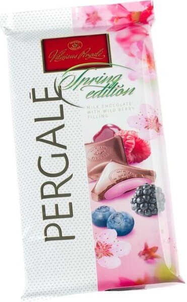 Шоколад Pergale молочный с начинкой из лесных ягод 0,1кг