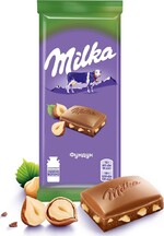 Шоколад Milka молочный с фундуком, 90г