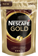 Nescafe Gold Кофе растворимый сублимированный с добавлением натурального жареного молотого кофе, 150 гр.