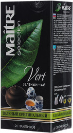 Чай зеленый Maitre Selection Vert Оригинальный 20 пакетиков