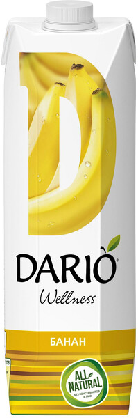 Нектар Dario Wellness банан с мякотью 1 л