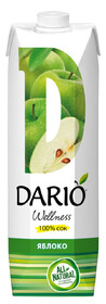 Сок Dario Wellness зелёное яблоко 1 л