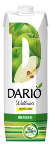 Сок Dario Wellness зелёное яблоко 1 л