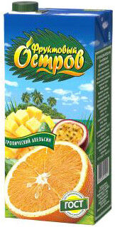 Напиток сокосодержащий Фруктовый остров Тропический апельсин 930 мл