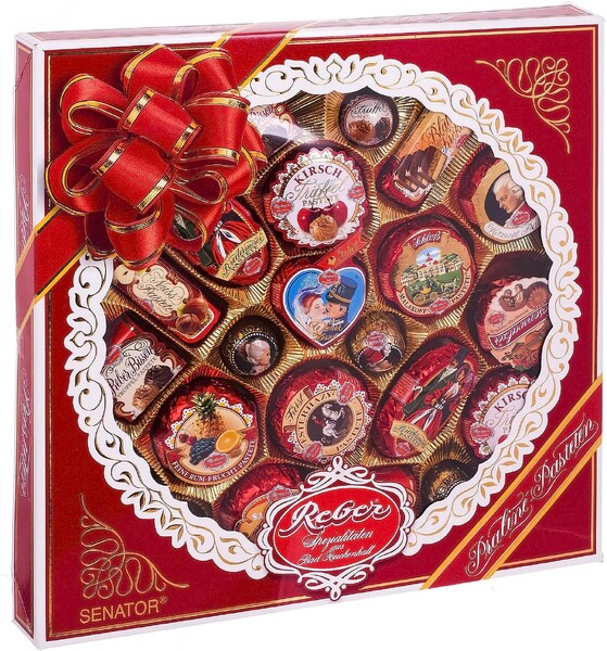 Шоколадные конфеты Reber Senator подарочный набор, 830 гр., картон
