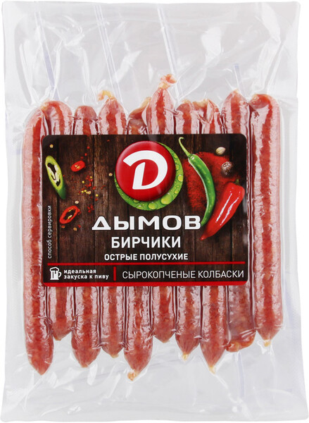 Колбаски Дымов Бирчики Острые 90 г