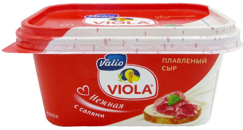 Сыр Viola в ваннах Нежная с салями 35%  400 г