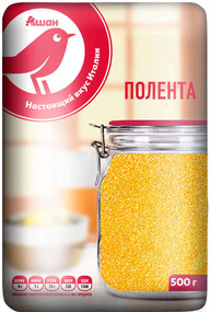 Крупа кукурузная АШАН Полента, 500 г