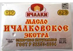 Масло сливочное 80% Ичалки 250 гр., обертка фольга/бумага