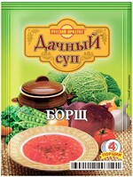 Суп Русский Продукт быстрого приготовления борщ Дачный, 50 гр, сашет