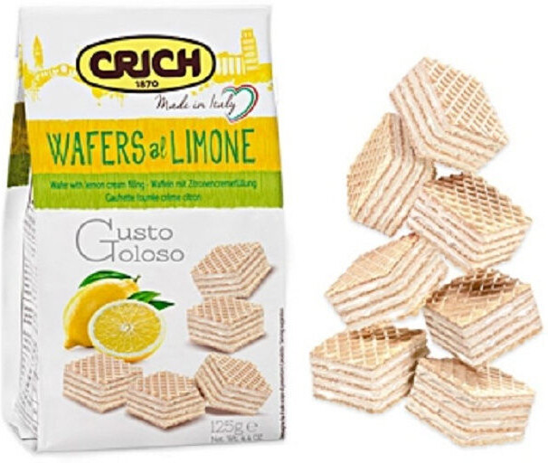 Вафли CRICH начинка крем-лимон, 125 г