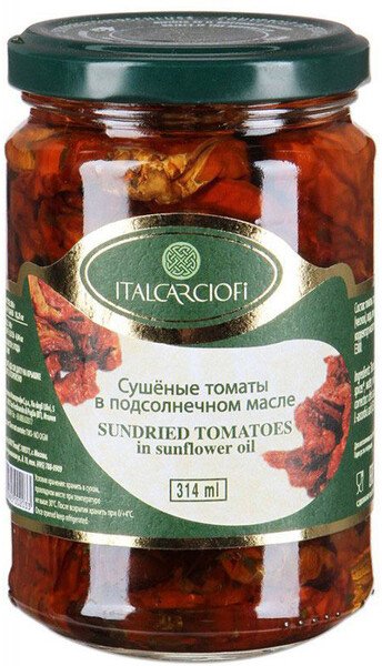 Сушёные томаты в подсолнечном масле Italcarciofi