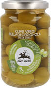 Оливки Alce Nero зеленые Bella di Cerignola в рассоле BIO 350 г
