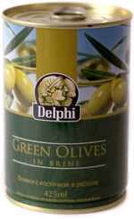 Оливки Delphi с косточкой 420 г