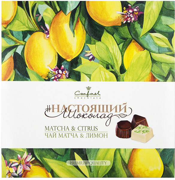 Конфеты шоколадные Конфаэль  Чай матча и лимон 140 г