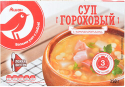Суп АШАН гороховый с копченостями, 350 г