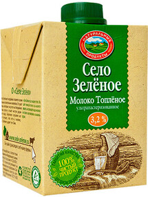 Молоко Село Зеленое топленое ультрапастеризованное 3,2%, 500мл