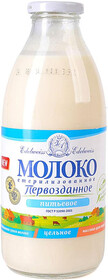 Молоко цельное натуральное отборное 4,3% Эдельвейс Первозданное, 750 мл., стекло