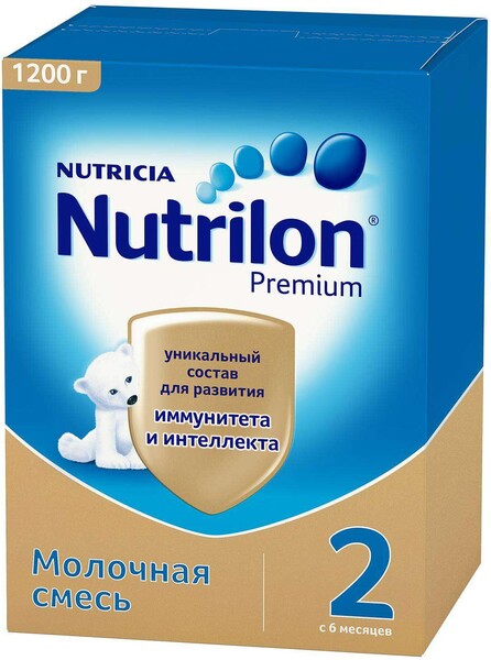 Смесь молочная сухая Nutrilon Nutricia Premium 2 Pronutri+ последующая адаптированная с 6 месяцев 1.2 кг