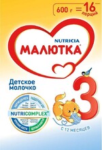Смесь молочная сухая Малютка Nutricia NutriKomplex 3 с 12 месяцев 600 г