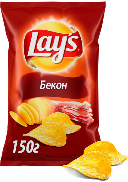Чипсы картофельные Lays Бекон 150 г