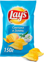 Чипсы картофельные Lays Сметана и зелень 150 г