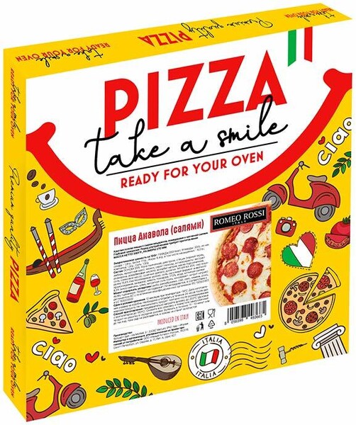 Пицца Romeo Rossi Диавола, салями, замороженная, 360 г