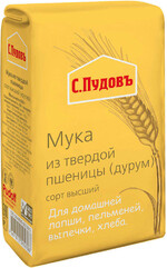 Мука пшеничная «С.Пудовъ» из твердой пшеницы, 500 г