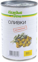 Оливки зеленые «Каждый День» без косточки, 300 г