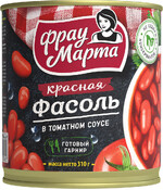 Фасоль Фрау Марта красная в томатном соусе 310 г