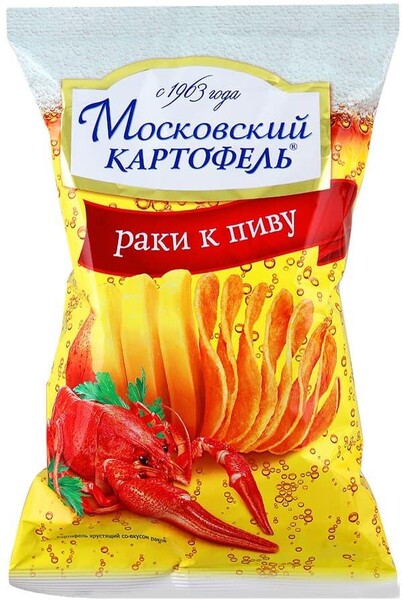 Чипсы раки к пиву 70г Моск. картофель