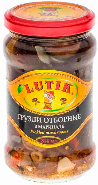 Грузди LUTIK маринованые, 314 мл