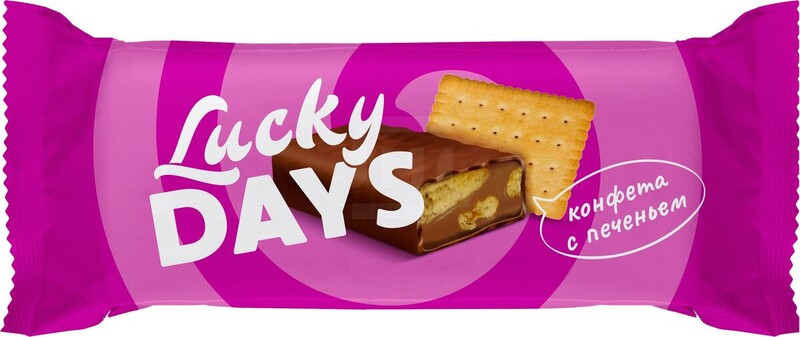 Lucky days Конфета молочная кар/печенье Кондитер Кубани