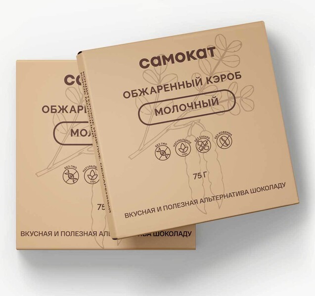 Обжаренный кэроб Самокат молочный, 75 г