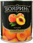 Персики половинки в легком сиропе, 850 мл