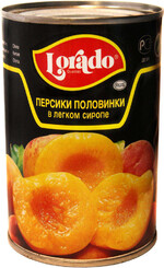 Персики Lorado половинки в легком сиропе 0,425 л