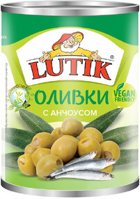 Оливки Lutik c анчоусом, 280мл