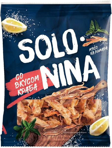 Solo nina Кальмар полос с/вкус краба вял п/уп