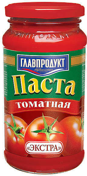 Паста томатная ГЛАВПРОДУКТ Кулинарная, 480г Россия, 480 г
