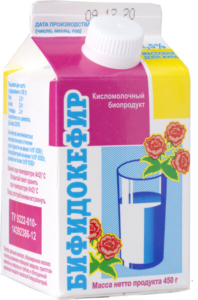 Бифидокефир ИРМЕНЬ 2,5% п/п без змж 450г