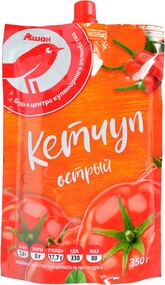 Кетчуп АШАН острый, 350 г