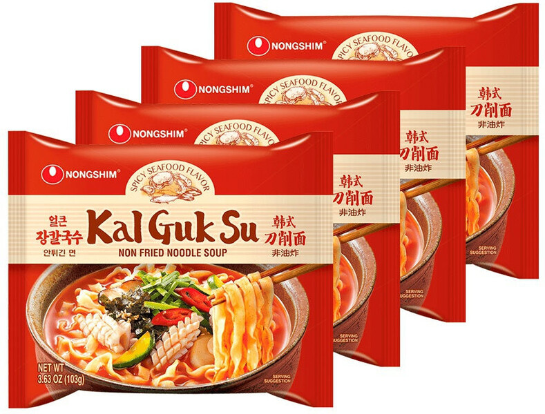 Лапша быстрого приготовления Каль Кук Су Nongshim острая, пачка 103 г