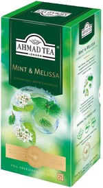 Чай Ahmad tea Мята-Мелиса 25 пак.*1,8 гр.зеленый